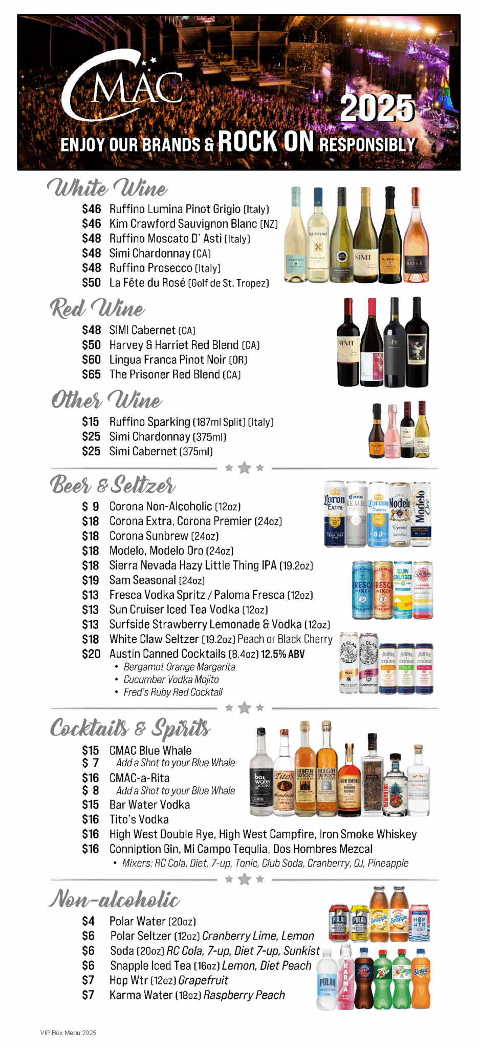 VIP Menu - CMAC